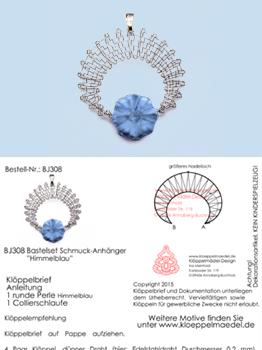 308 Klöppelschmuck Bastelset  „Himmelblau“